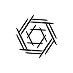 abstract hexagon logo vector illustration
