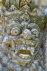 Ancient Balinese statue at the temple