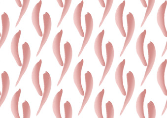 Geometric gouache seamless pattern in pink and white