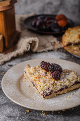 Rustic pie with forest fruit
