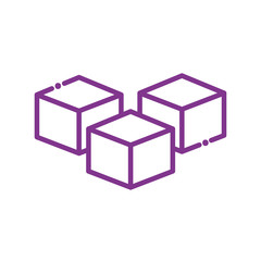 Isolated delivery boxes line style icon vector design