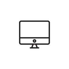 Computer Monitor Icon Vector. PC sign. Trendy Flat style for graphic design, Web site, UI. EPS10. - Vector illustration