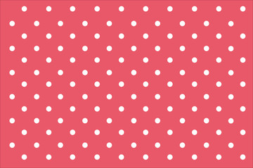 Red Pastel polka dots background.  © stu-khaii