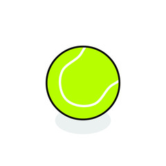 tennis ball icon with shadow isolated on white background. Football icon. Vector illustration. EPS10