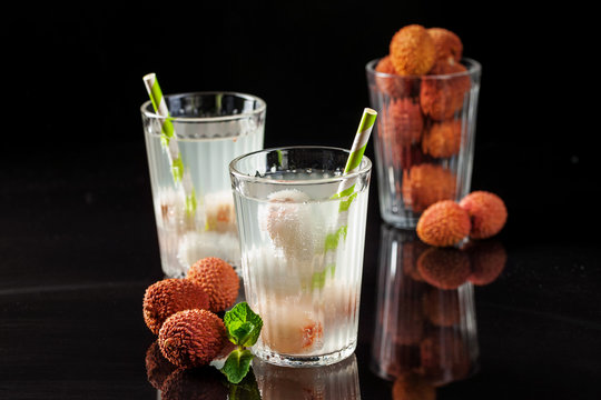 Cold Lychee  Cocktail. Litchi Drink