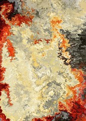 artistic stone grey white orange abstract rough painting color texture. Modern futuristic pattern. Multicolor dynamic background. Fractal artwork for creative graphic design