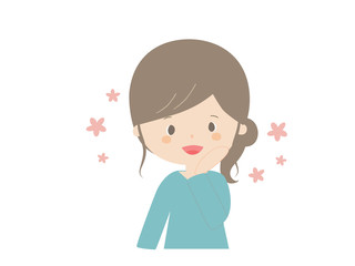 A young woman who rejoices.