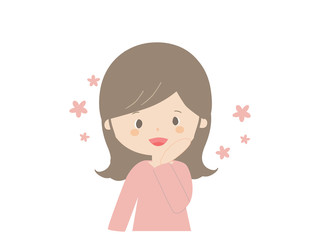 A young woman who rejoices.