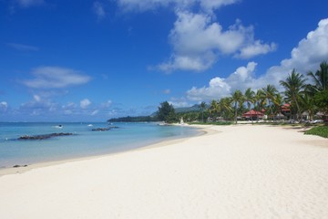 Tropical beach and sea in Mauritius 