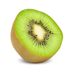 kiwi isolated on white clipping path