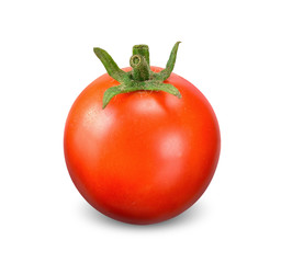 Tomato isolated on white clipping path