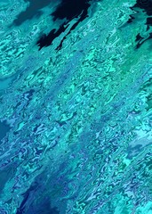 Bright blue artistic splashes. Abstract rough painting color texture. Modern futuristic pattern. Multicolor dynamic background. Fractal artwork for creative graphic design