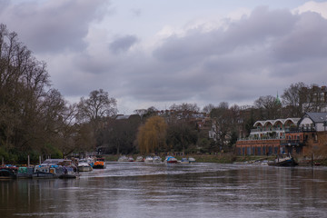 Fototapeta na wymiar View along the river Thames