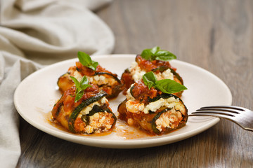 Zucchini Rolls with Ricotta