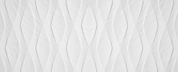 Abstract white rhombus shape geometric graphic ornament texture background banner long