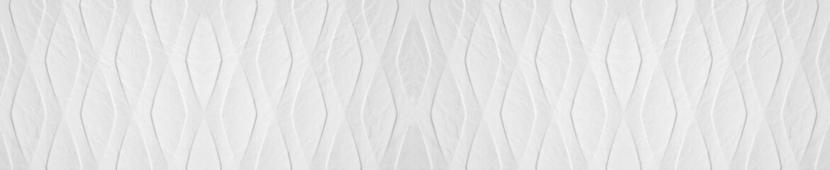 Obraz premium Abstract white rhombus shape geometric graphic ornament texture background banner long