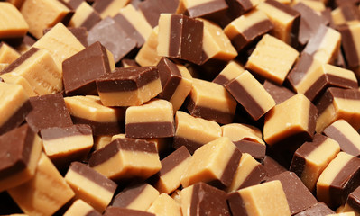 Multi-colored sweets in a candy bar