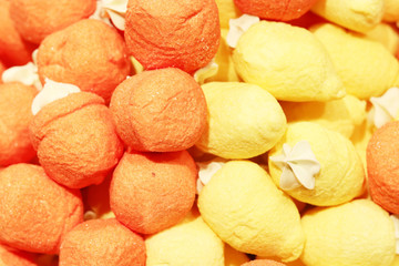 Multi-colored sweets in a candy bar