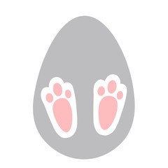 cute easter bunny rabbit egg illustration 