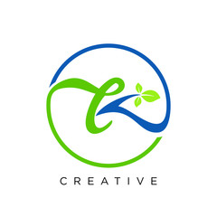 lk leaf abstract logo