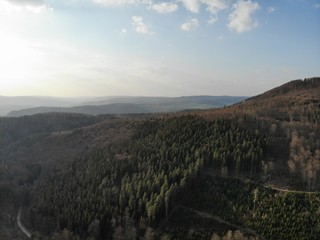 created by dji camera Wald Panoramablick