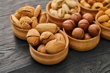 set of nuts in a bowl