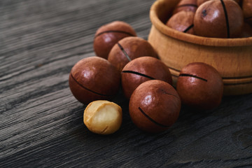 macadam nut close-up