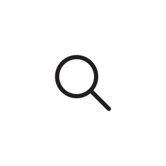 Search icon. Magnifying glass or search icon, flat vector graphic on isolated background. - Vector