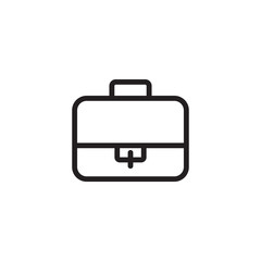 Briefcase vector icon. Bag, portfolio symbol. Flat vector sign isolated on white background. Simple vector illustration for graphic and web design.