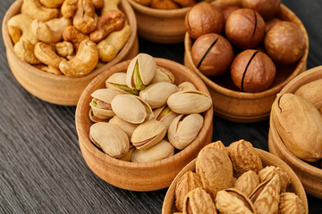 set of nuts in a bowl