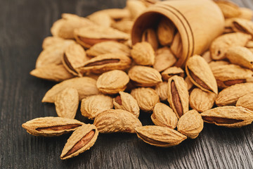 almond nut close-up