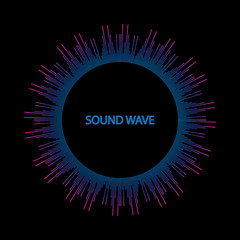 equalizer music sound wave circle vector symbol icon design. Beautiful illustration isolated on black background