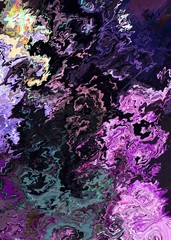 stone black purple pink green Abstract rough painting color texture. Modern futuristic pattern. Multicolor dynamic background. Fractal artwork for creative graphic design