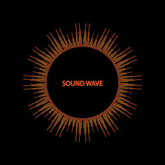 equalizer music sound wave circle vector symbol icon design. Beautiful illustration isolated on black background