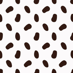 Seamless pattern with coffee beans. Vector illustration.