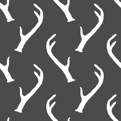 Seamless pattern with deer antlers