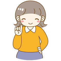 女の子　指を差す　笑顔　かわいい