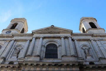 Fototapeta premium Eglise Sainte Madeleine à Besançon construite au 18 ème siècle - Intérieur de l'église - ville de Besançon - Département du Doubs - Région Bourgogne Franche Comté - France