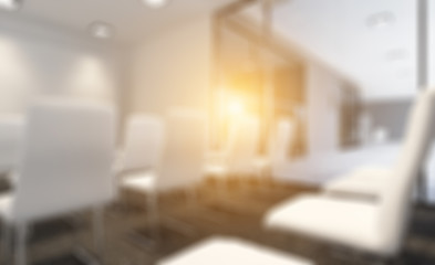 Office bokeh blurred background, office place concept