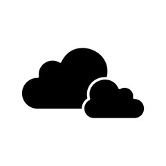 Cloud black icon, concept illustration, vector flat symbol, glyph sign.