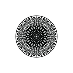 luxury mandala flower logo template vector