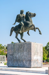 Monument of Alexander the Great on Thessaloniki embankment, Greece