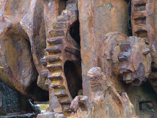 Remains of the SS Ethie shipwrecked in 1919 on Martin's Point in Gros Morne National Park, Newfoundland.