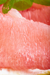 Fresh red grapefruit