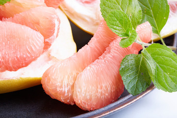 Fresh red grapefruit