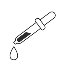 Medicine dropper icon vector isolated on white