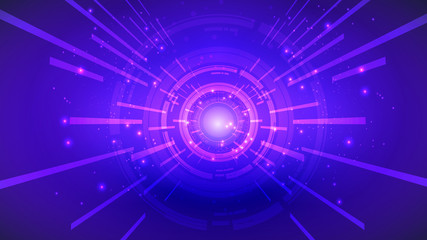 Abstract user HUD interface from glowing futuristic elements. High-tech digital network, communications, high technology. EPS 10.