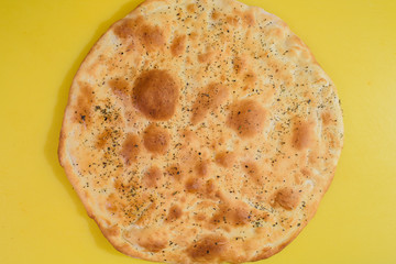 Delicious focaccio made for restaurant guests. Tasty and healthy food.