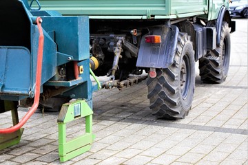 Fototapeta premium tractor in field