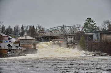 Spring Flood in Bracebridge, Ontario, Canada, 2019